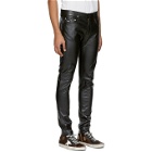 April77 Black Faux-Leather Joey Lezzer Jeans