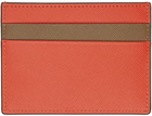 Marni Orange & Brown Colorblock Card Holder