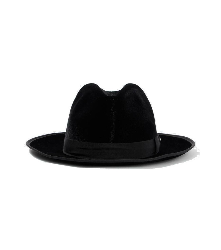 Photo: Giorgio Armani Velvet fedora hat