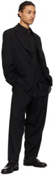 Y's For Men Black Button Shirt
