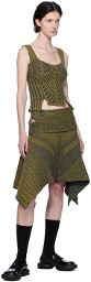 Paolina Russo Green Warrior Miniskirt