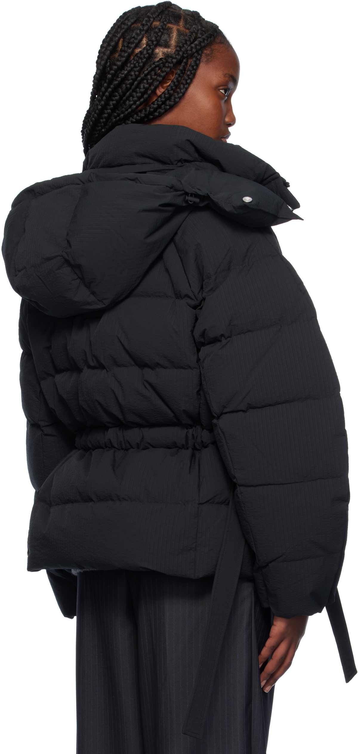 GANNI Black Tech Oversized Down Puffer Jacket