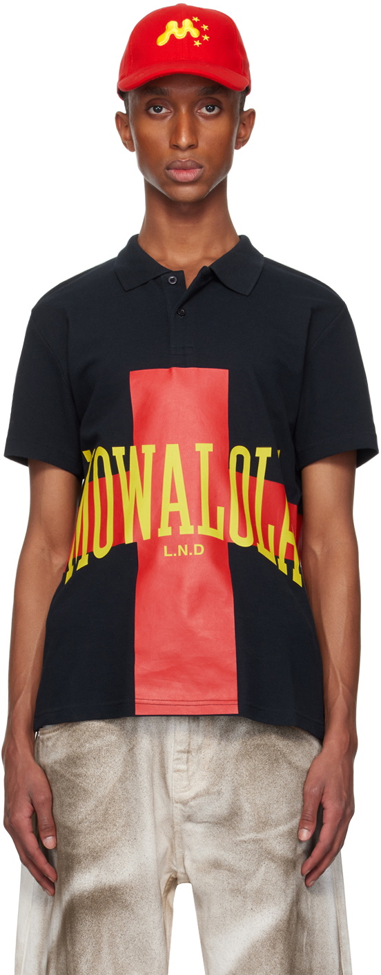 Mowalola Black Moto Polo Mowalola