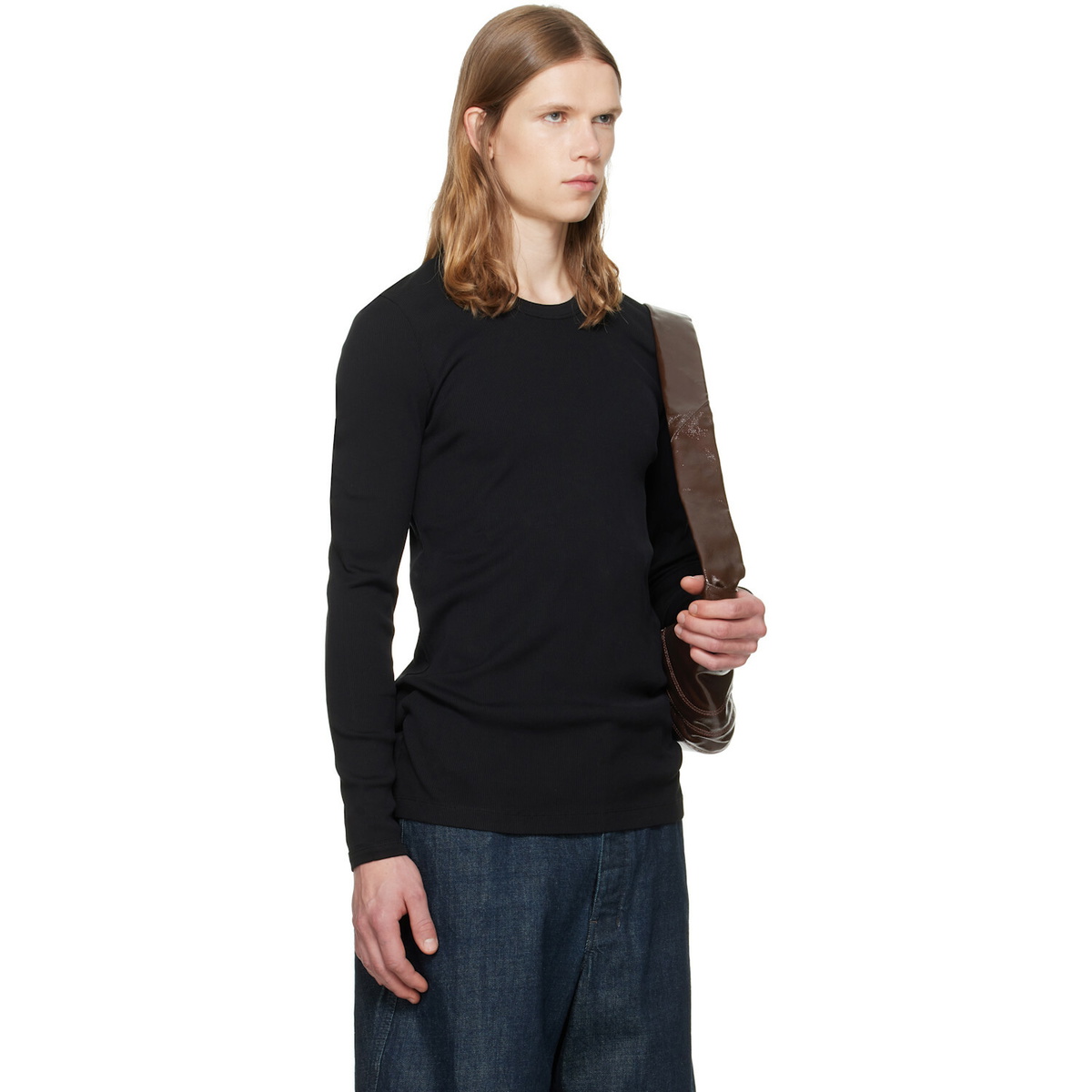 LEMAIRE Black Long-Sleeve T-shirt