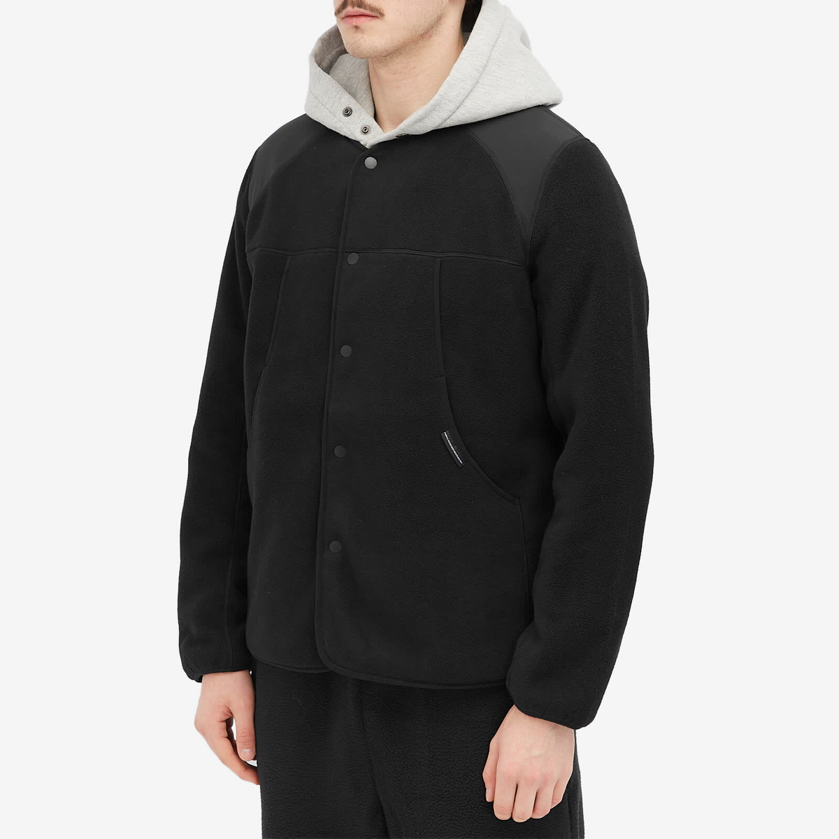 Purple Mountain Observatory Men's Micro Fleece Cardigan in Black