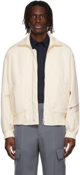 Jil Sander Off-White Cotton Bomber Jacket