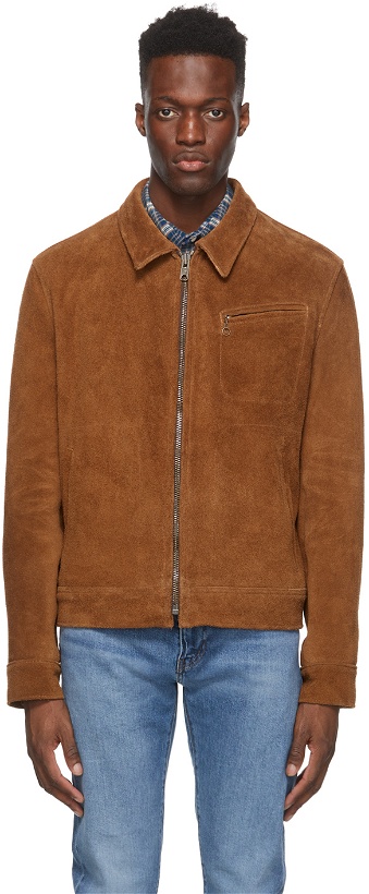 Photo: Schott Brown Suede Rough Out Jacket