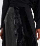 Junya Watanabe High-rise wool-blend maxi skirt