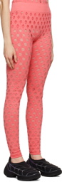 Maisie Wilen Pink Perforated Leggings