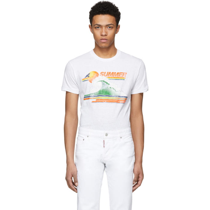 Photo: Dsquared2 White Summer Chic Dan T-Shirt