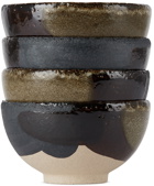 JAR CERAMISTES Brown & Black Wabi Bowl Set