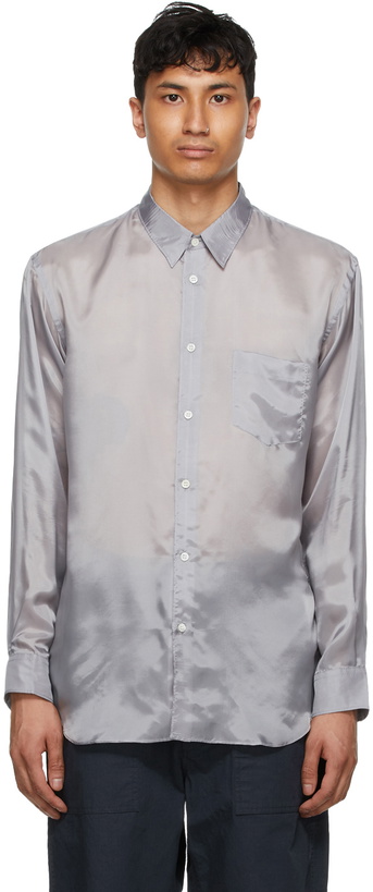 Photo: Comme des Garçons Shirt Grey Satin Forever Shirt