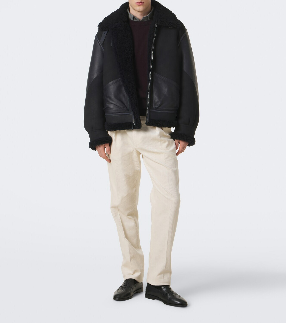 Ralph Lauren Purple Label Byron cotton corduroy straight pants