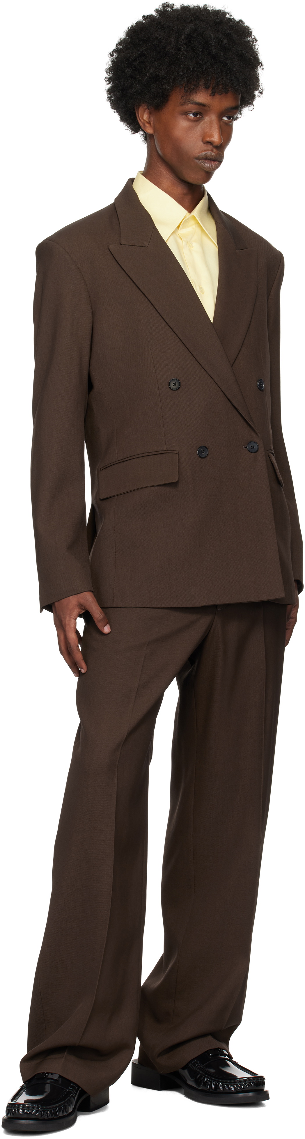 Second Layer PICO BLAZER ダブルレストジャケット　48 Second/Layer Brown Pico Blazer Second/Layer