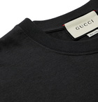 Gucci - Oversized Logo-Print Cotton-Jersey T-Shirt - Gray