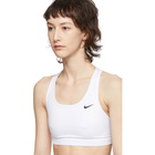 Nike White Mini Swoosh Sport Bra