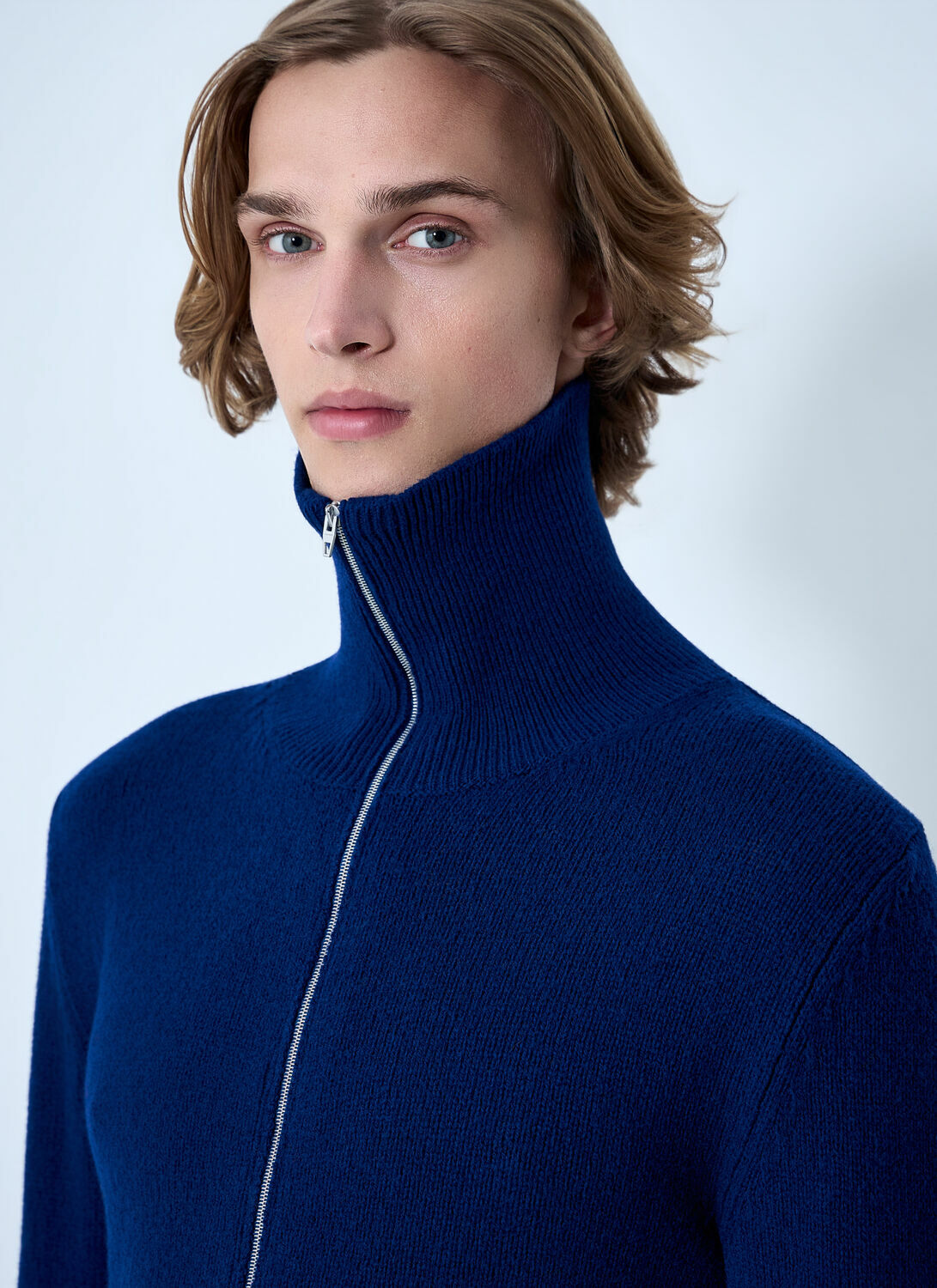 Jil Sander Zip-Up Wool Knit Cardigan
