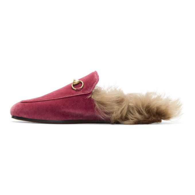 Gucci pink best sale velvet loafers