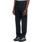 Stone Island Navy 3100052 Cotton Herringbone Trousers
