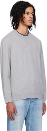 Sunspel Gray V-Stitch Sweatshirt
