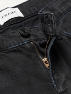 FRAME - L'Homme Slim-Fit Distressed Denim Shorts - Black