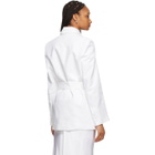Michael Lo Sordo White Linen Wrap Boy Blazer