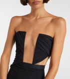 Nensi Dojaka Cutout strapless gown