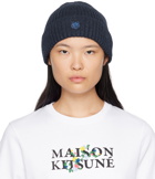 Maison Kitsuné Blue Fox Head Patch Beanie