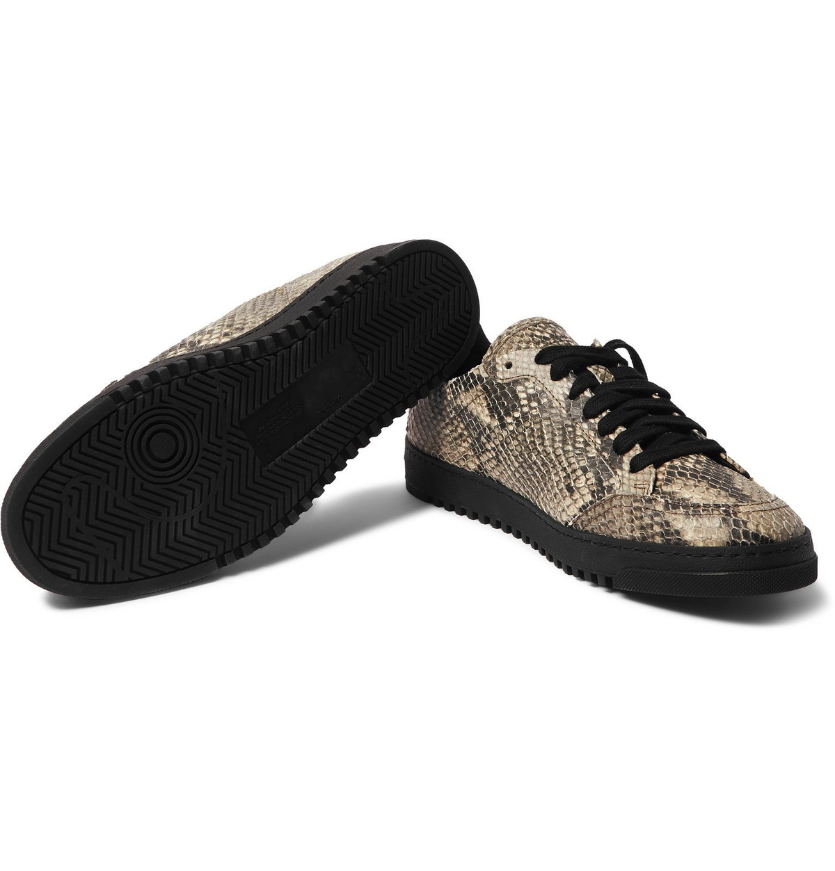 off white snake print sneakers