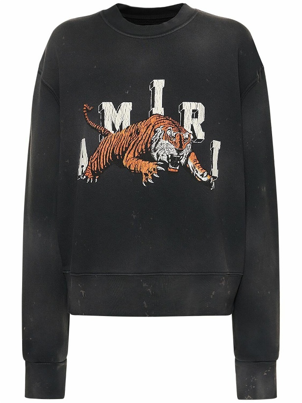Photo: AMIRI - Tiger Logo Print Jersey Sweatshirt