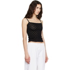 Fruity Booty Black Polka Flock Tank Top