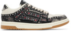 AMIRI Black & White Stud Skel Top Low Sneakers