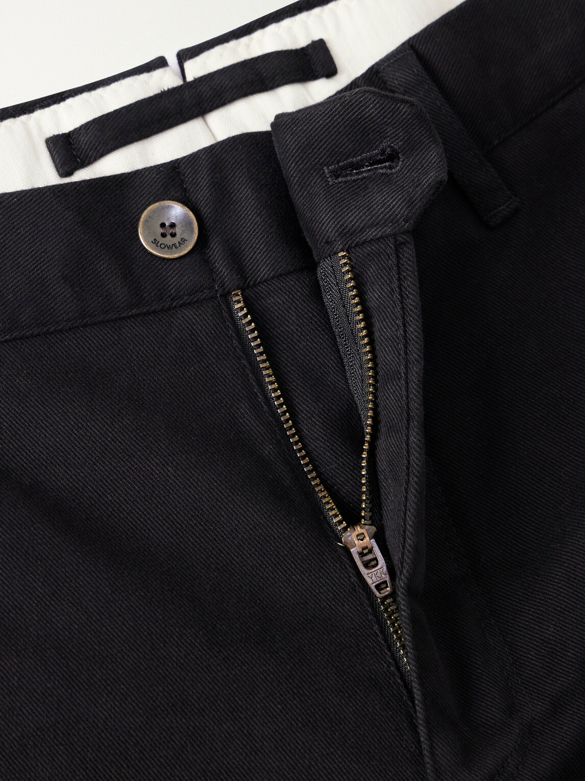 Slowear - Incotex Straight-Leg Cotton-Blend Twill Trousers - Black