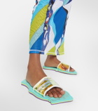 Pucci Printed twill slides