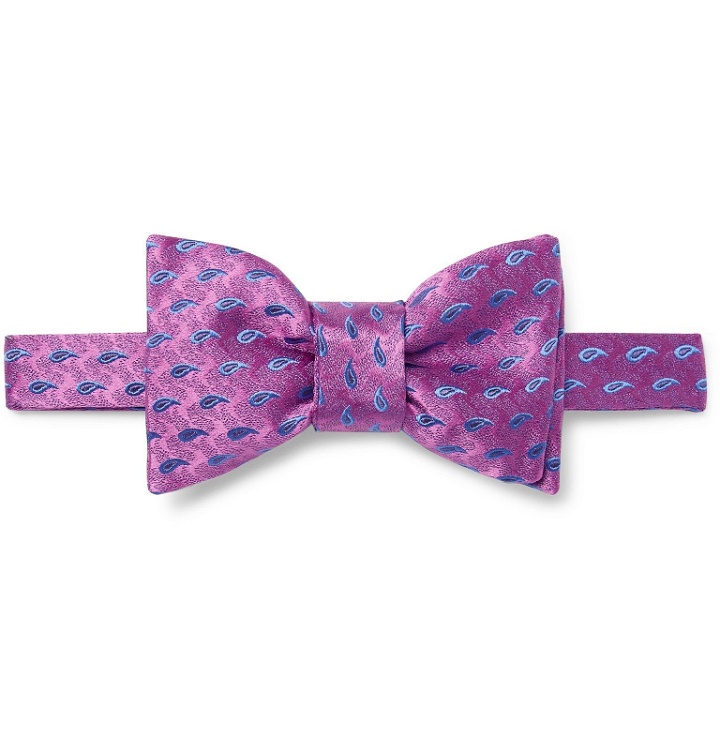 Photo: Charvet - Pre-Tied Silk-Jacquard Bow Tie - Pink