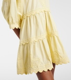 Juliet Dunn Embroidered cotton minidress