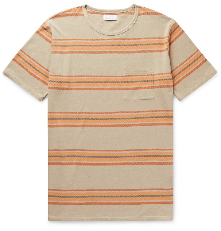 Photo: Saturdays NYC - Randall Striped Cotton T-Shirt - Neutrals