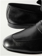 Zegna - L'Asola SECONDSKIN Full-Grain Leather Penny Loafers - Black