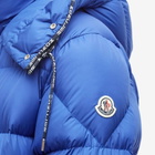 Moncler Men's Amarante Hooded Down Jacket in Royal Blue