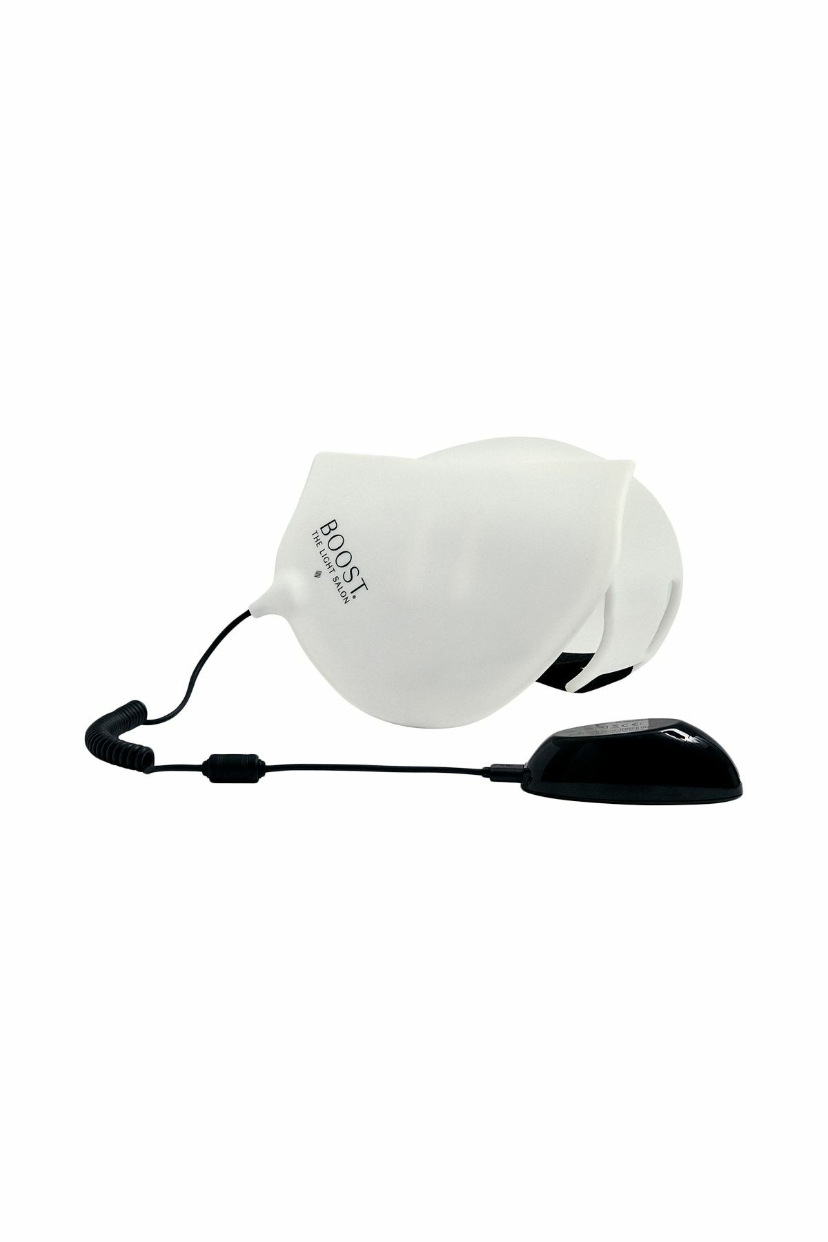 THE LIGHT SALON white eco-leather led neck and décolleté band with red light White