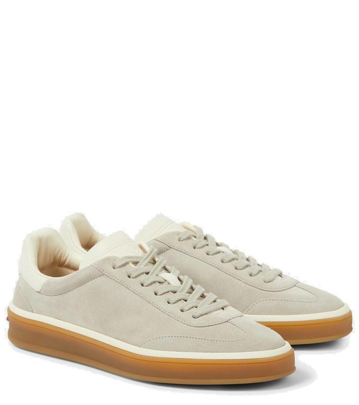 Photo: Loro Piana Tennis Walk suede sneakers