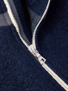 De Bonne Facture - Cotton-Trimmed Brushed-Wool Jacket - Blue