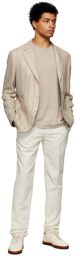 Brunello Cucinelli Off-White Corduroy Trousers