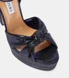 Aquazzura Cupid Plateau 130 satin platform sandals