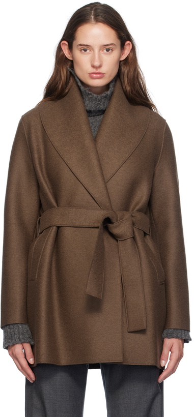 Photo: Harris Wharf London Brown Belted Jacket
