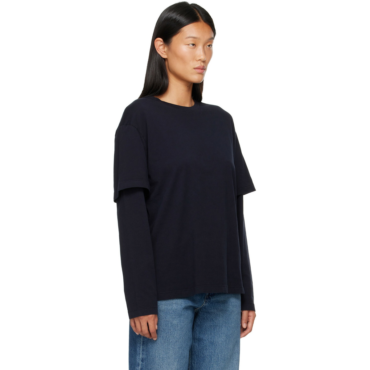 AGOLDE Navy Lois T-shirt