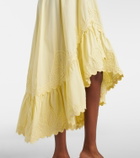 Juliet Dunn Embroidered cotton midi dress