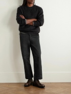 Auralee - Finx Straight-Leg Cropped Cotton-Twill Chinos - Black
