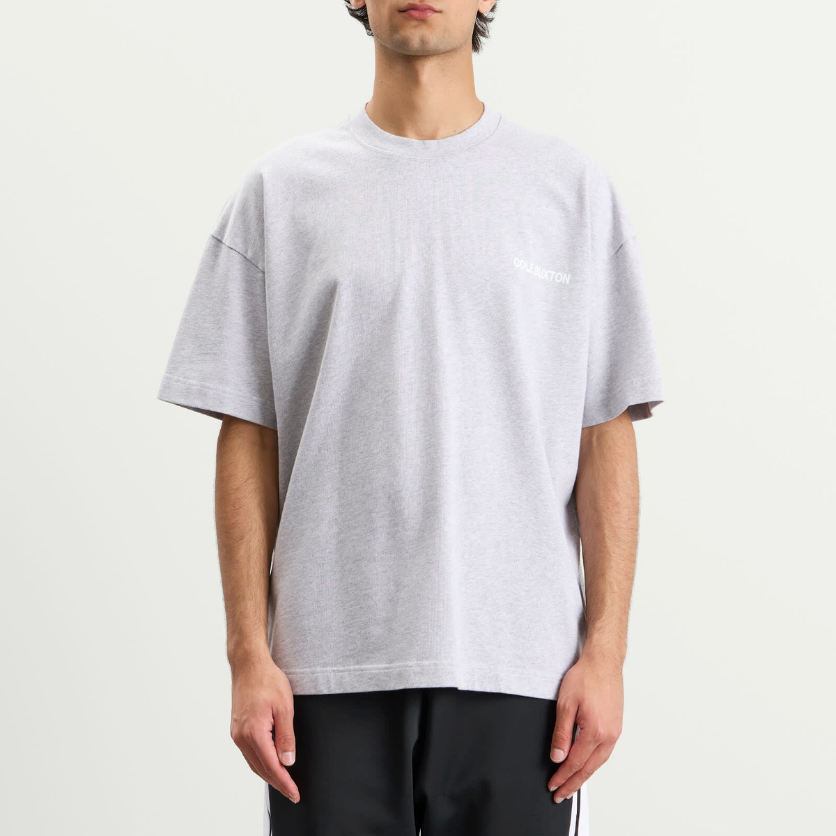 Cole Buxton Men's CB Sportswear T-Shirt in Light Grey Marl