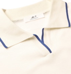 Mr P. - Contrast-Tipped Cotton Polo Shirt - Ecru